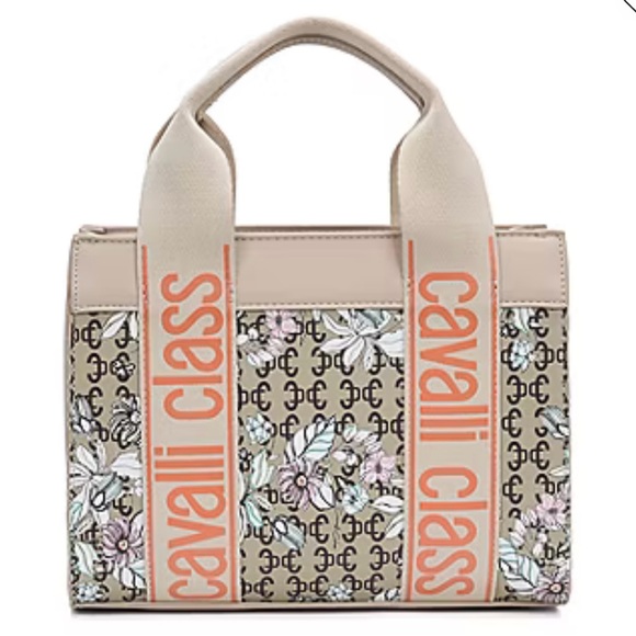 Cavalli Class BNIP Serafina Large Floral Cream Top Handle/Crossbody Bag - Picture 2 of 10